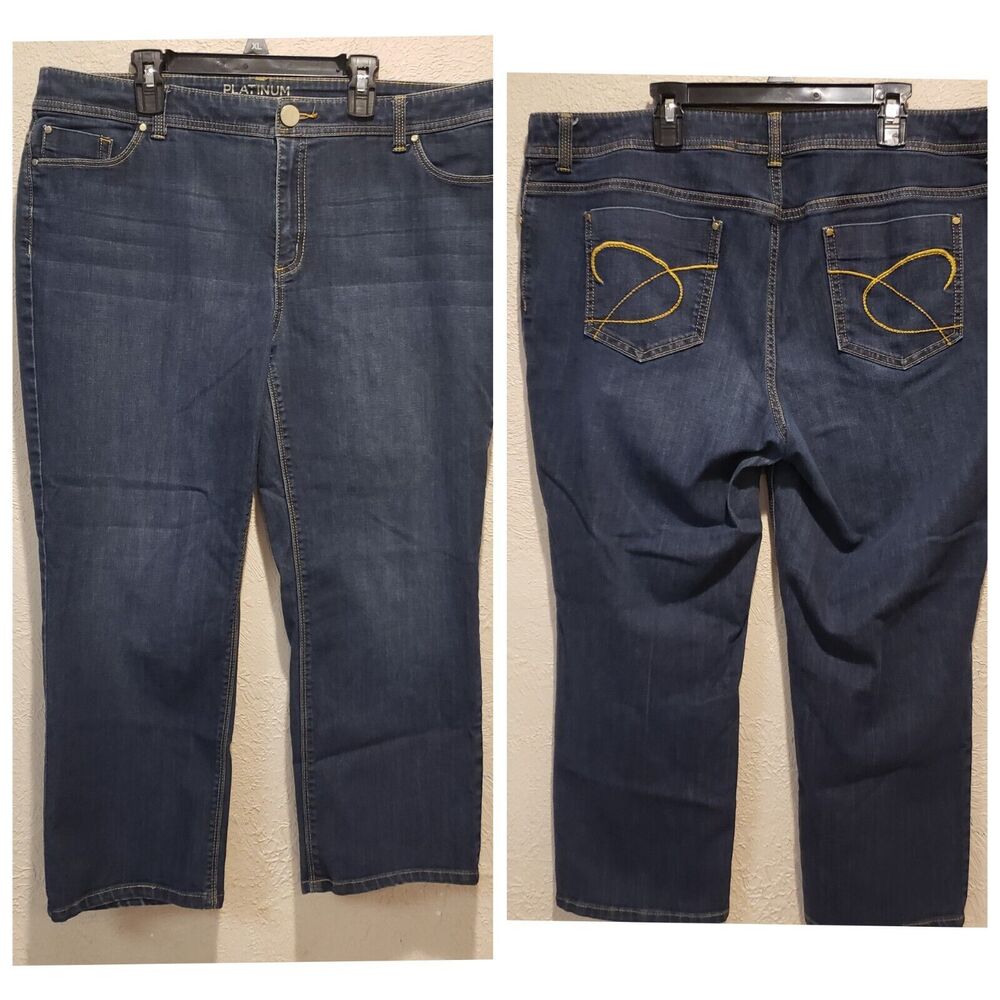 Chico's Platinum Crop Jeans Blue Size 2.5 Cropped Ankle Summer Beach